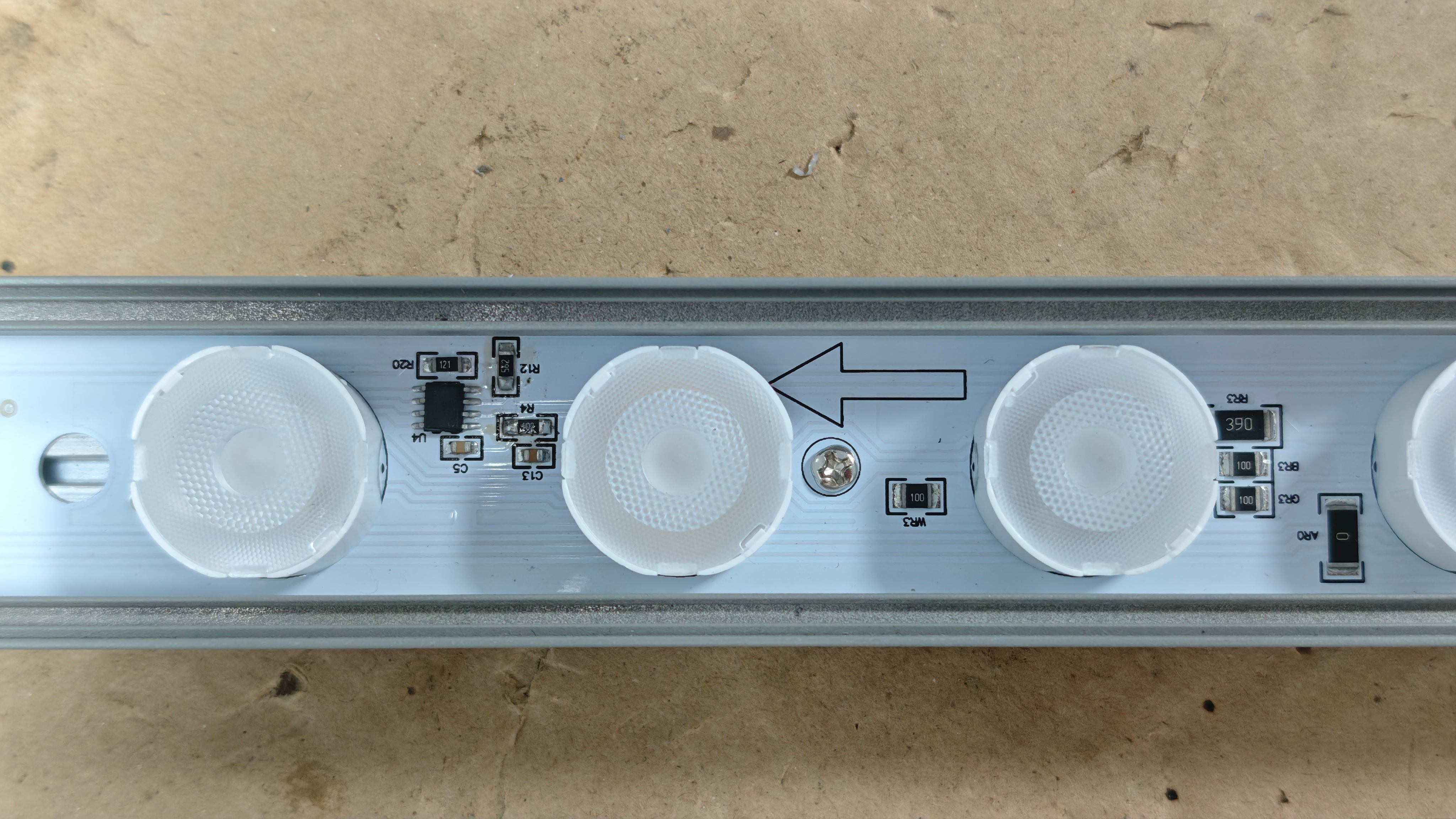 Close-up of LNJAMI micro-lens arrays with textured bead surfaces for perfect color blending and anti-glare.